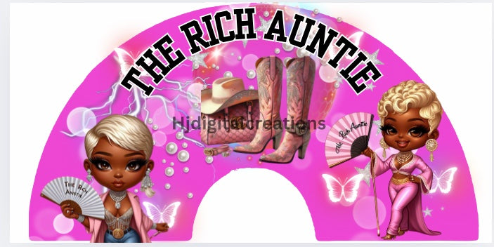 The Rich Auntie Clack Fan Template