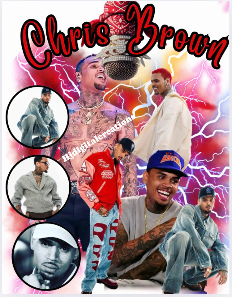 Bootleg T Chris Brown shirt Design template