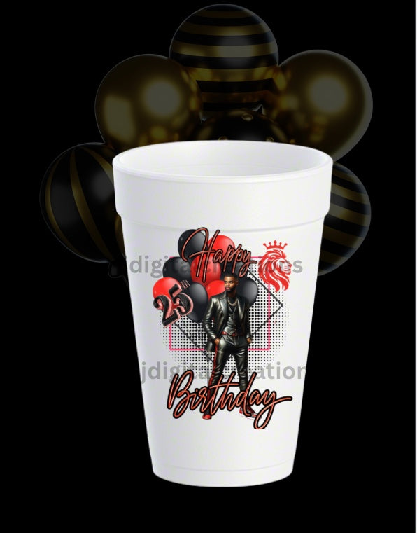 Leo birthday party favor cup template