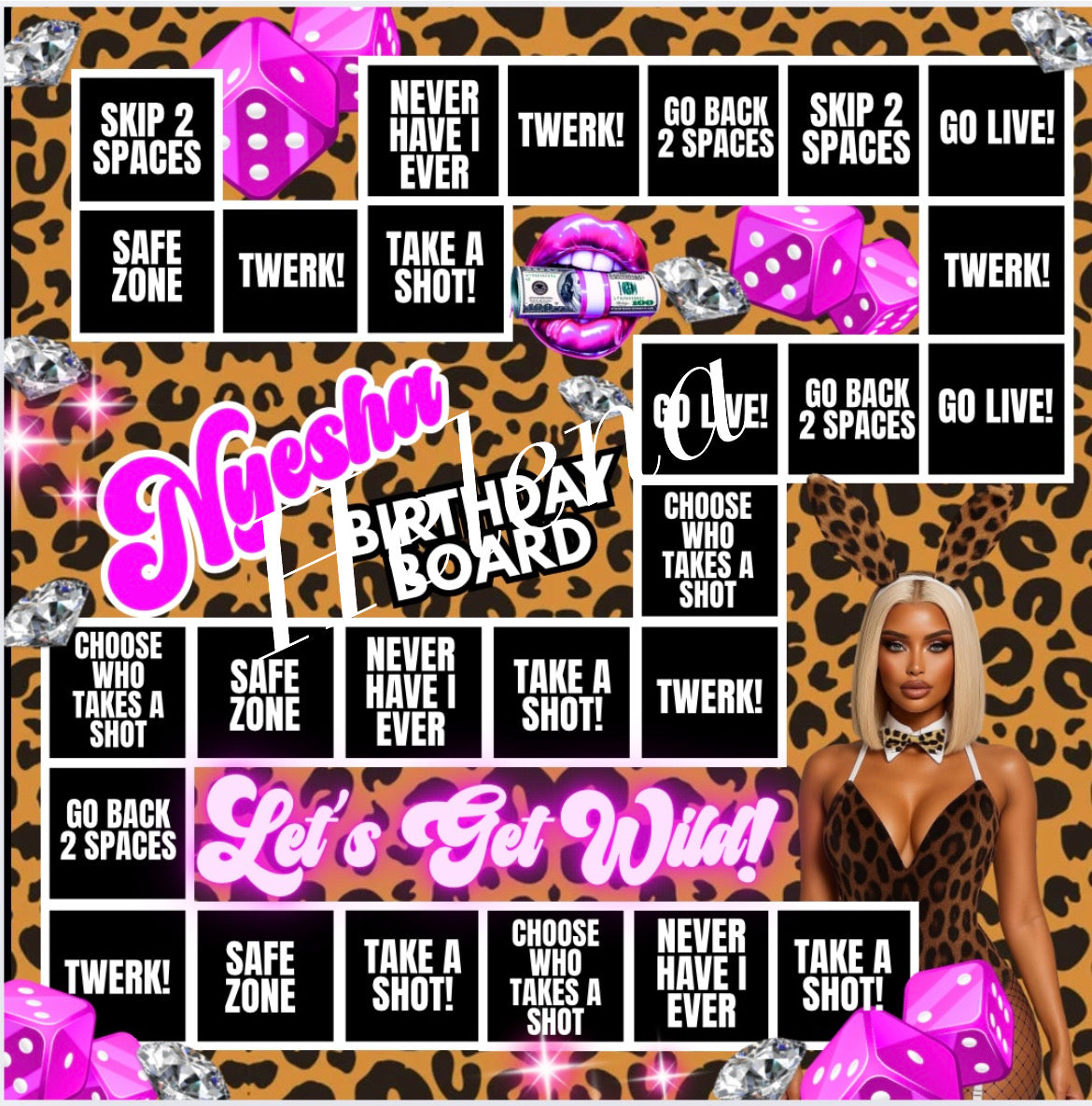 Birthday Gameboard & Cup design