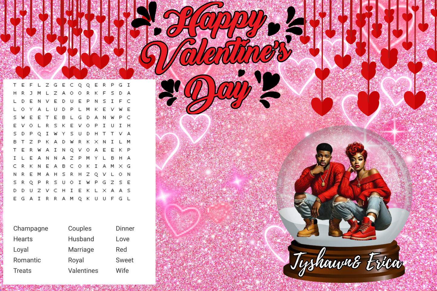 Valentines Day Puzzle Template