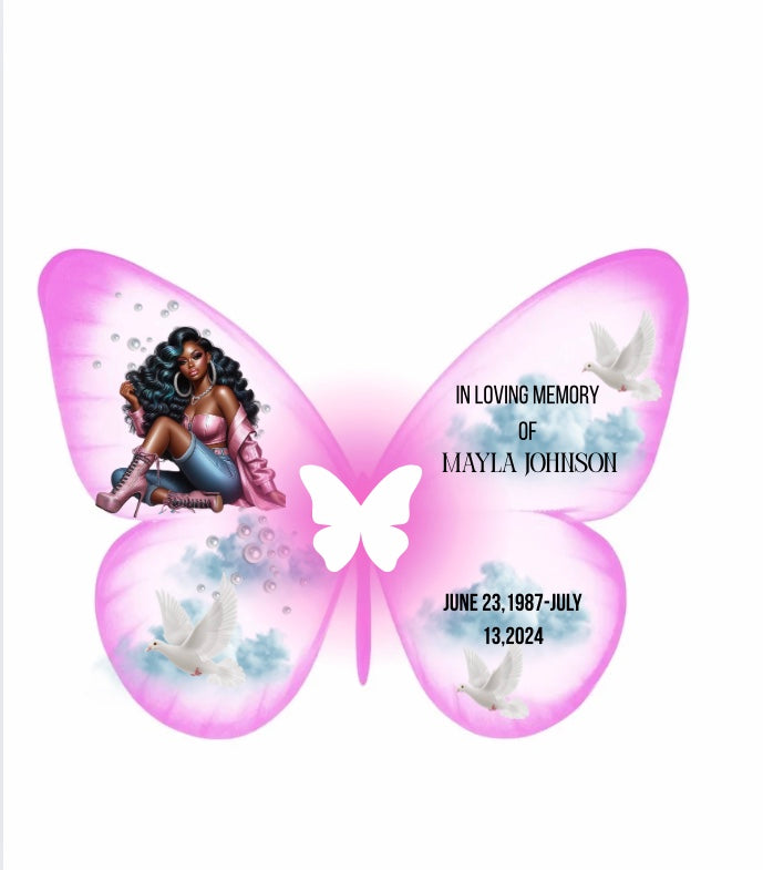 3d memorial butterfly pin template