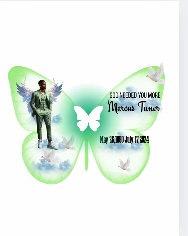 3d memorial butterfly pin template