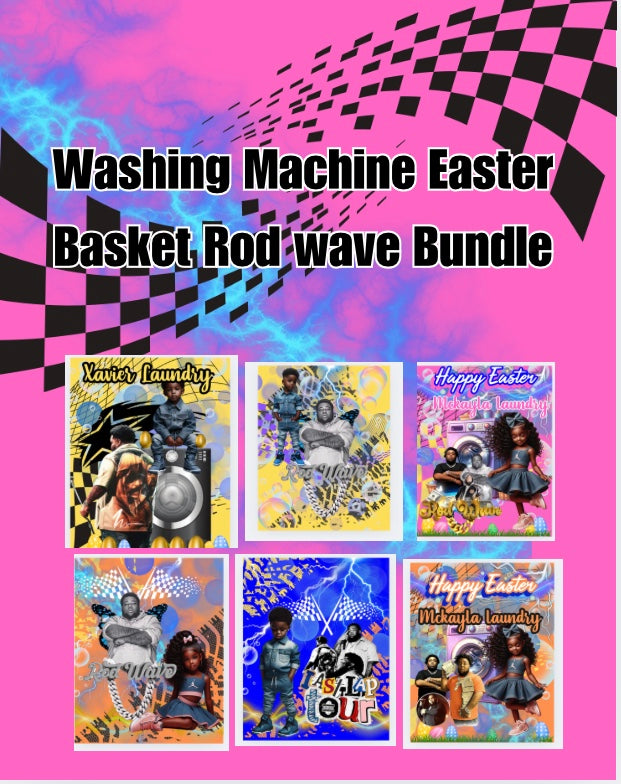 Washing machine Easter basket template bundle (4) Rod Wave