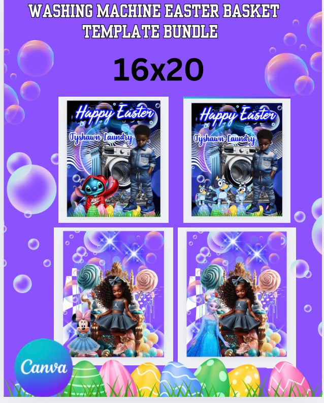 Washing Machine Easter Basket Template Bundle (4)