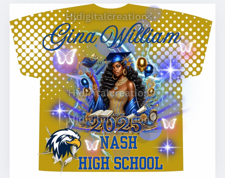 AOP Graduation T shirt Template