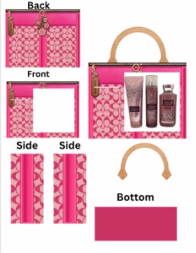 Handbag gift bag template