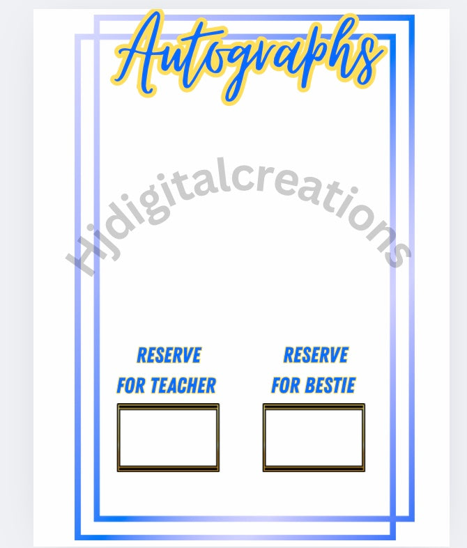 Graduation Autograph T shirt Template