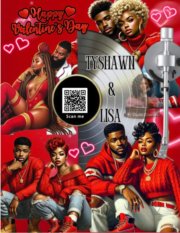 Personalized valentines Couples QR Code Templates