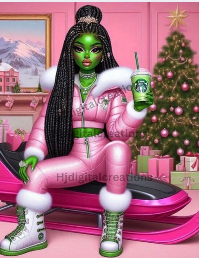 Grinch woman Digital Image (6) bundle