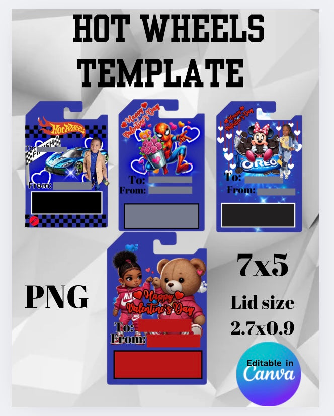 Hot Wheel Cardstock Template