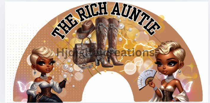 The Rich Auntie Clack Fan Template