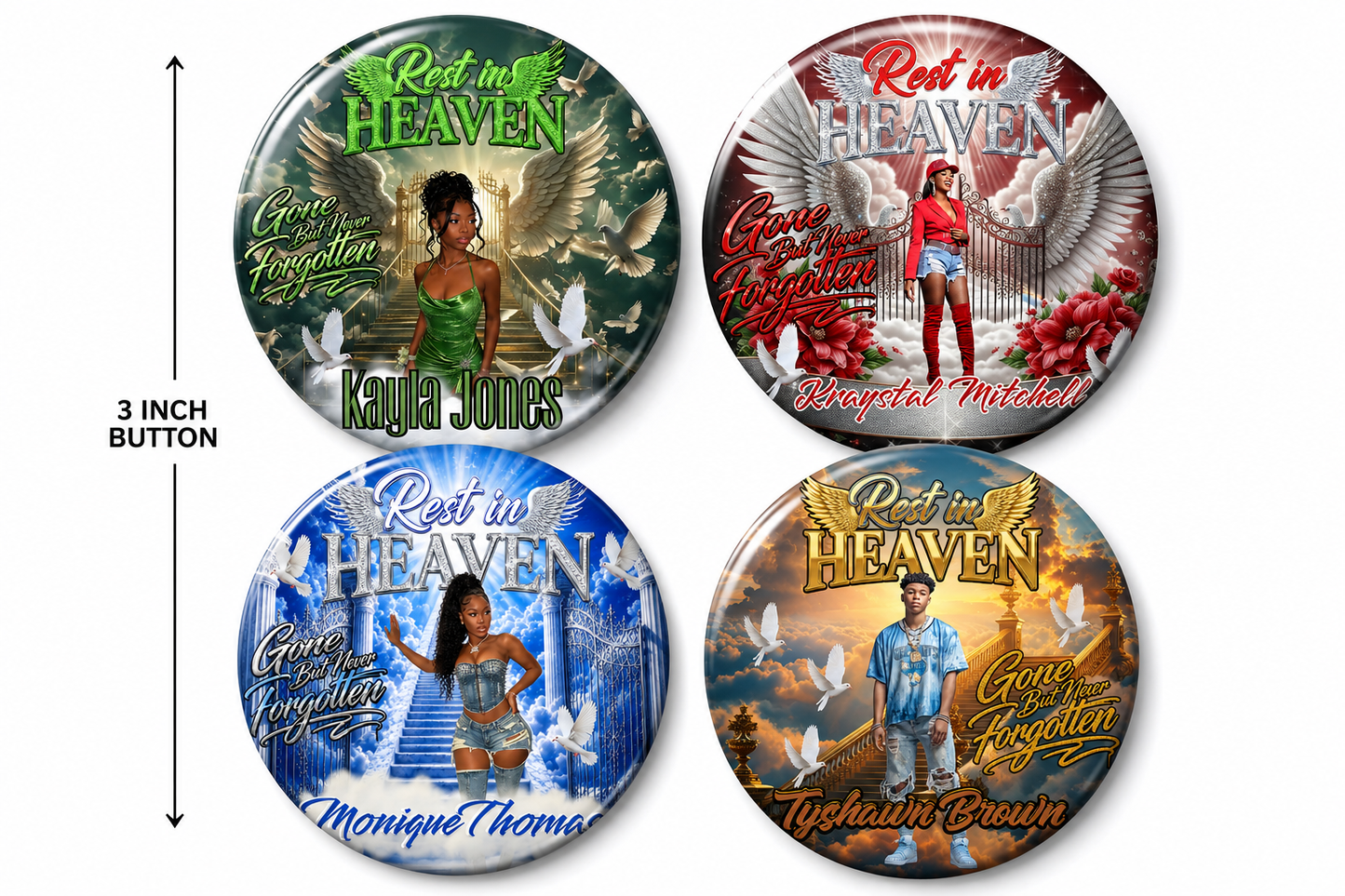 Memorial Buttons Bundle