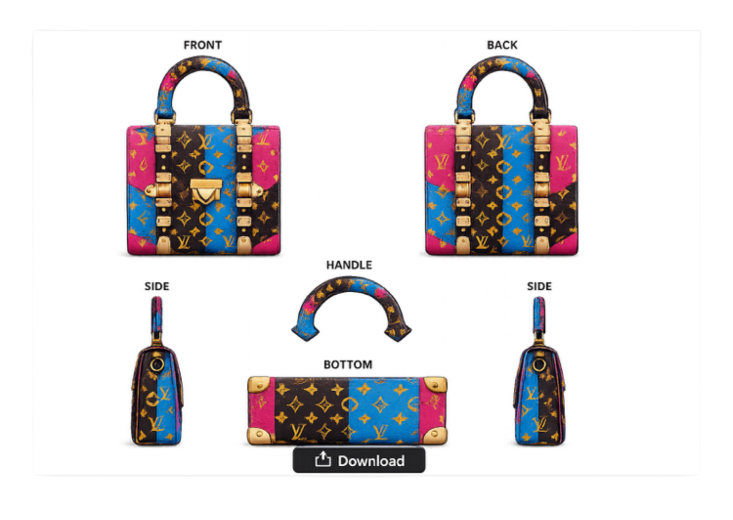 Designer Handbag Gift Bag Template