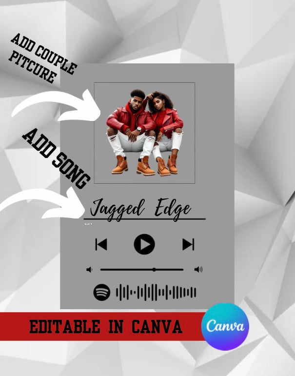 Couples Spotify Keychain Templates