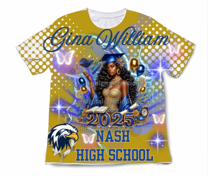 AOP Graduation T shirt Template