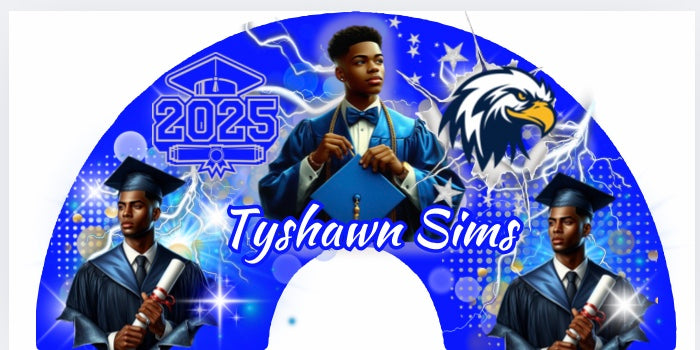 Clack fan Class of 2025 graduation fan template