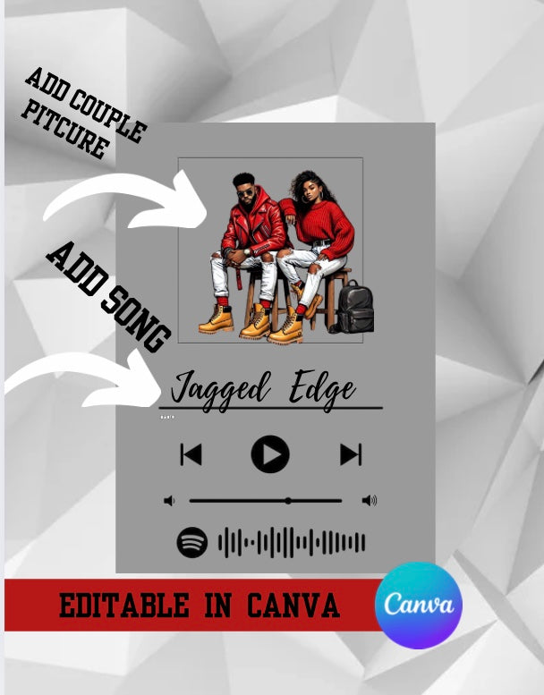 Couples Spotify Keychain Templates