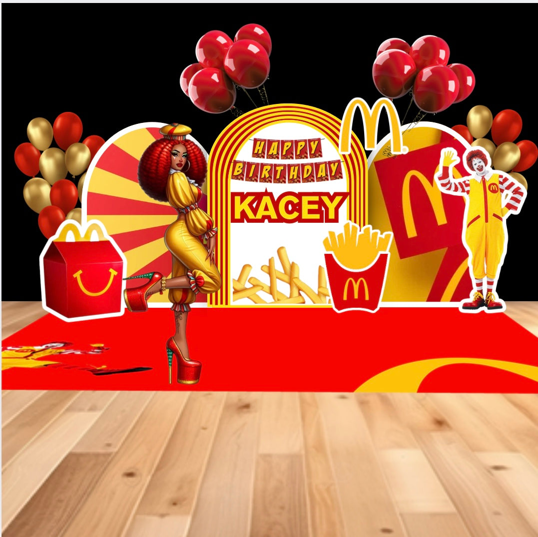 McDonald’s Arch Backdrop and Floor Decal Template