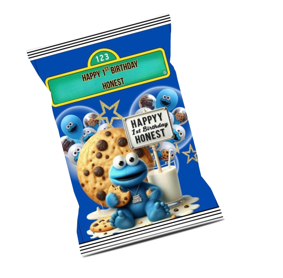 Cookie Monster Birthday Party Favor Bundle (7)