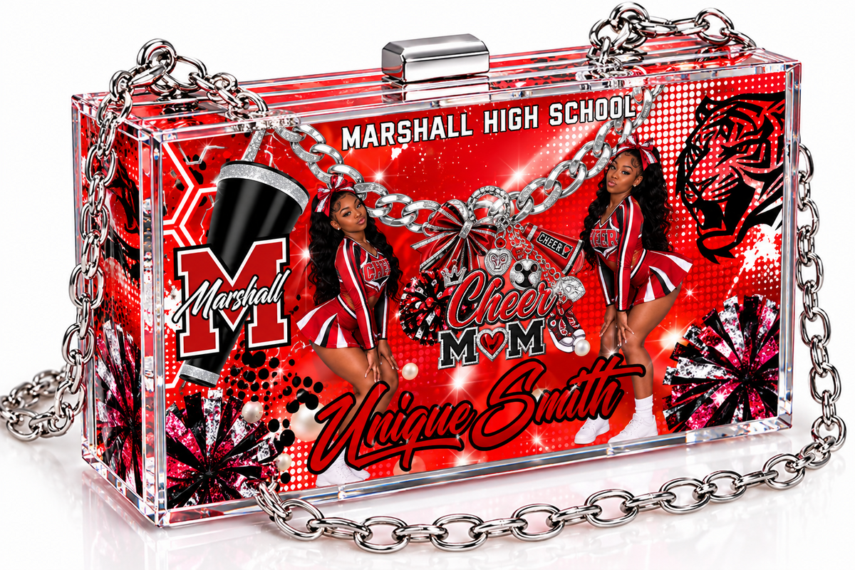 Cheerleader Acrylic Handbag Template