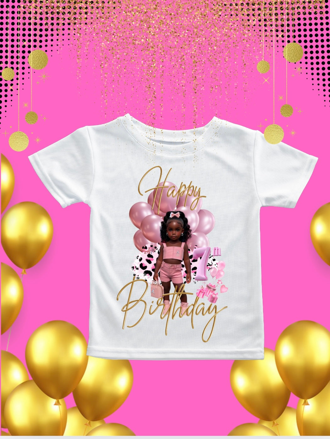 Birthday T shirt design and foam cup bundle