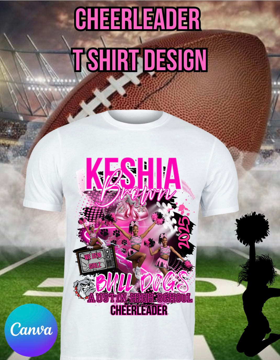 Cheerleader T Shirt Template