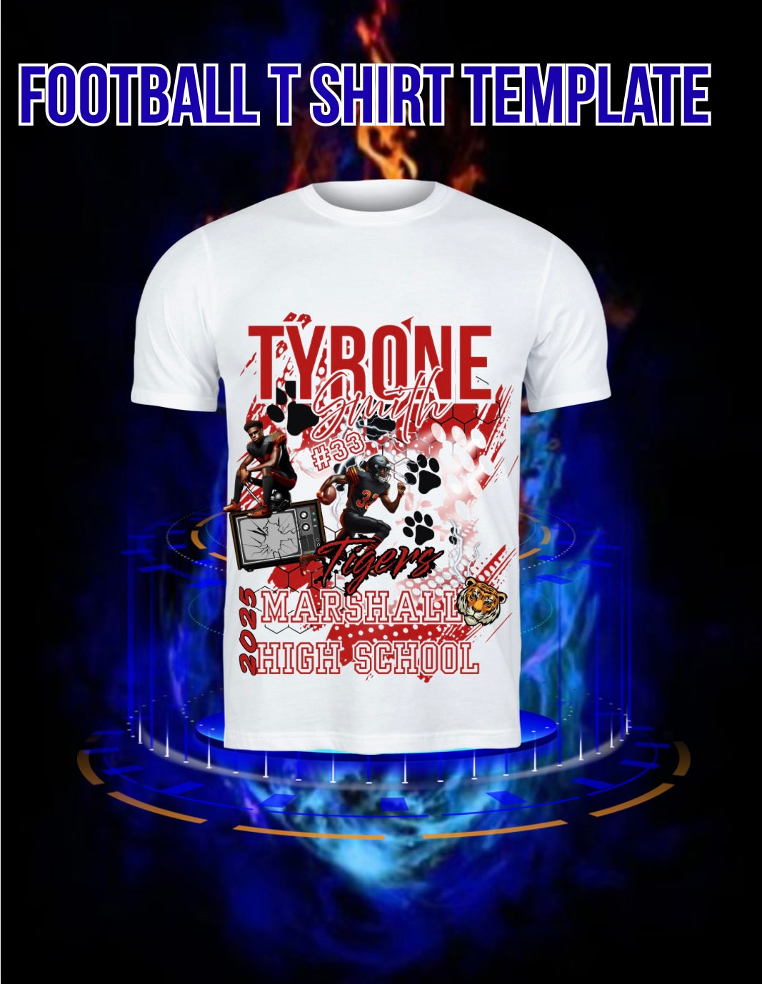 Football T shirt Template