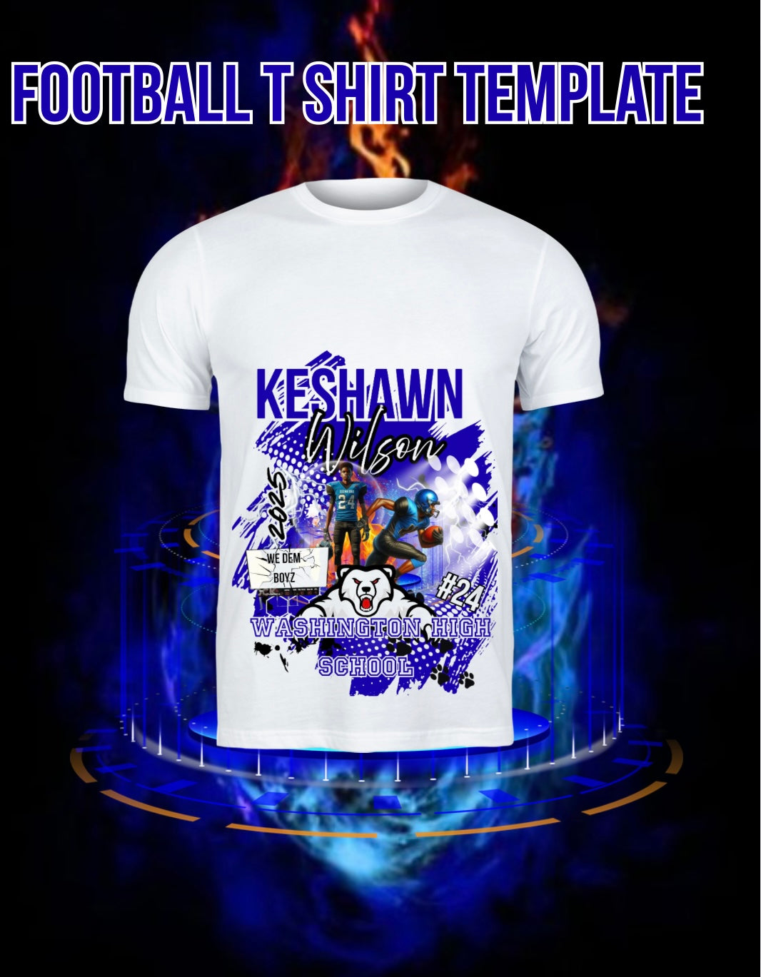 Football T shirt Template