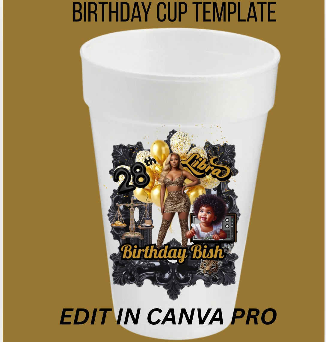 Birthday Cup Template