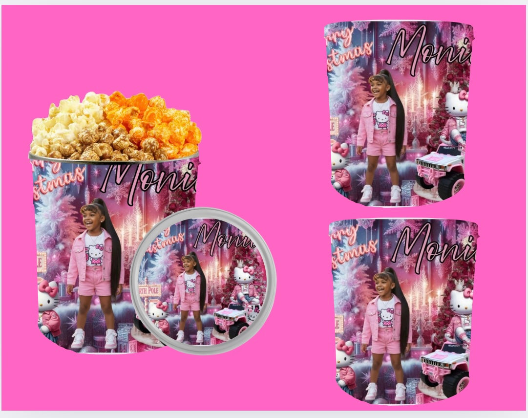 Christmas Popcorn Can template