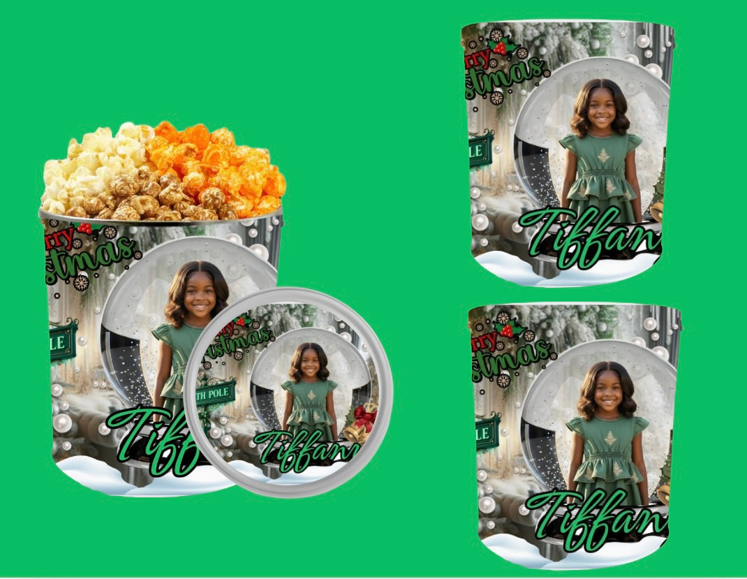 Christmas Popcorn Can template