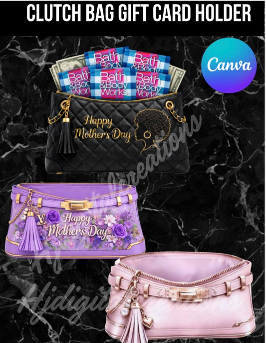 Clutch Bag Gift Card Holder Template