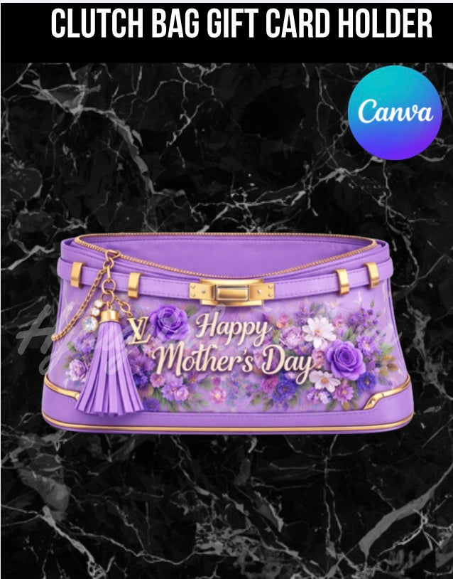 Clutch Bag Gift Card Holder Template