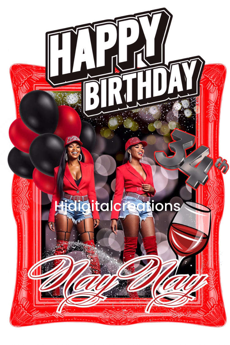 Birthday Standing Foam Board template