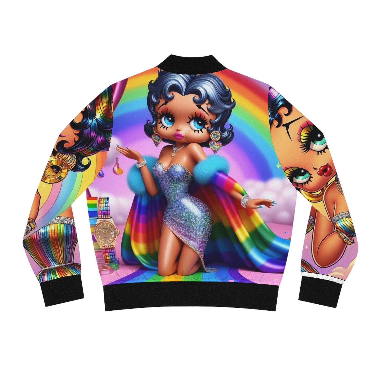 Betty Boop Women's Bomber Jacket (AOP)