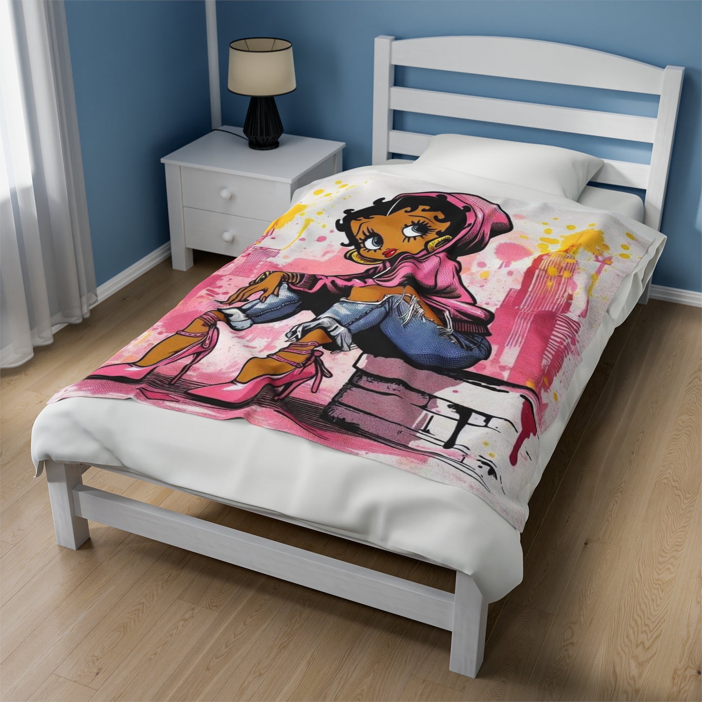 Betty Boop Velveteen Plush Blanket