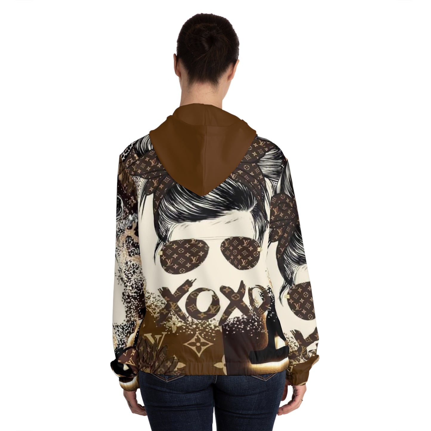 Designer Print Women’s Full-Zip Hoodie (AOP)