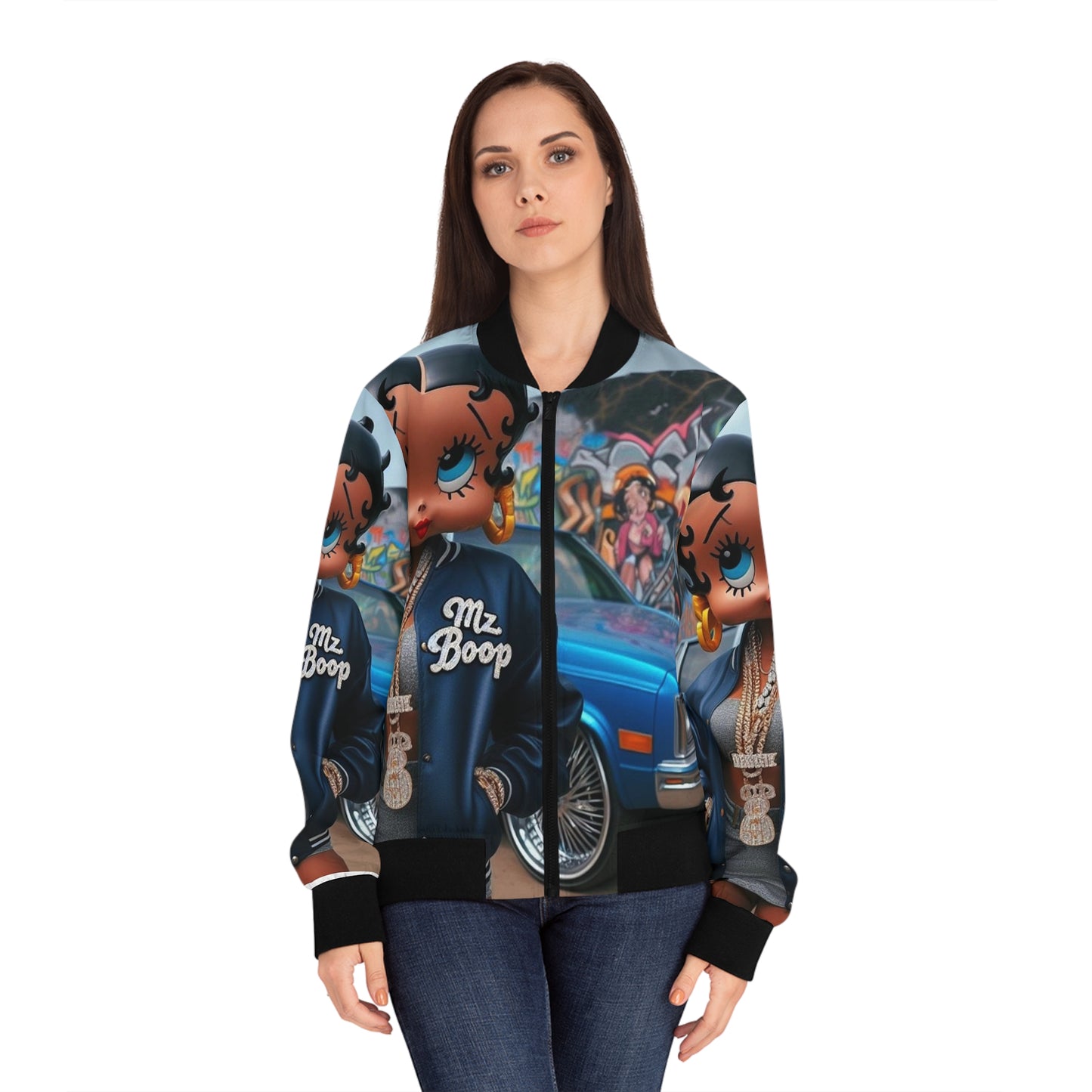 Betty Boop Light Weight Women's Bomber Jacket (AOP)