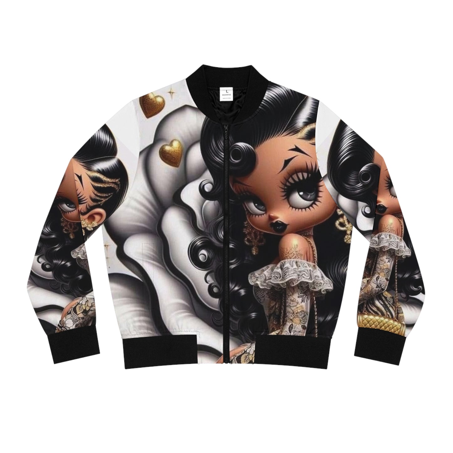 Betty Boop Women's Bomber Jacket (AOP)