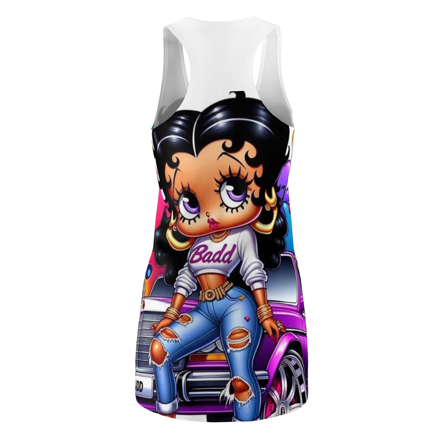 Betty Boop Women's Cut & Sew Racerback Dress (AOP)