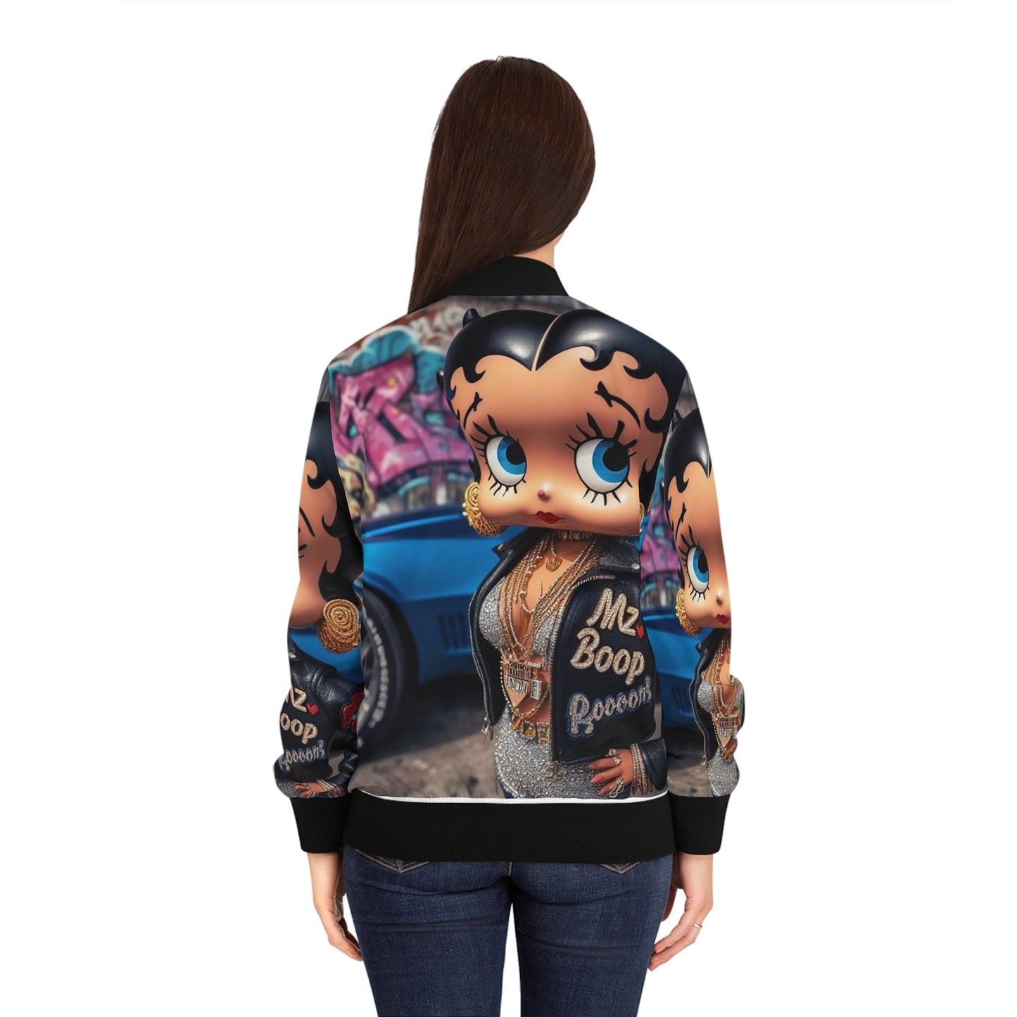 Betty Boop Women's Bomber Jacket (AOP)