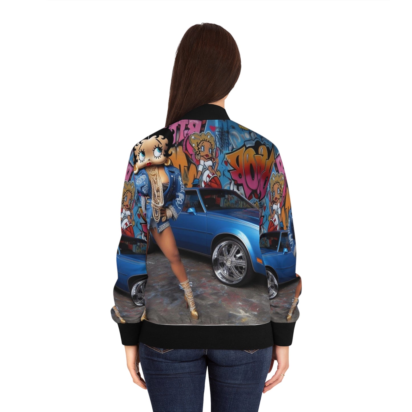 Betty Boop light weight Women's Bomber Jacket (AOP)