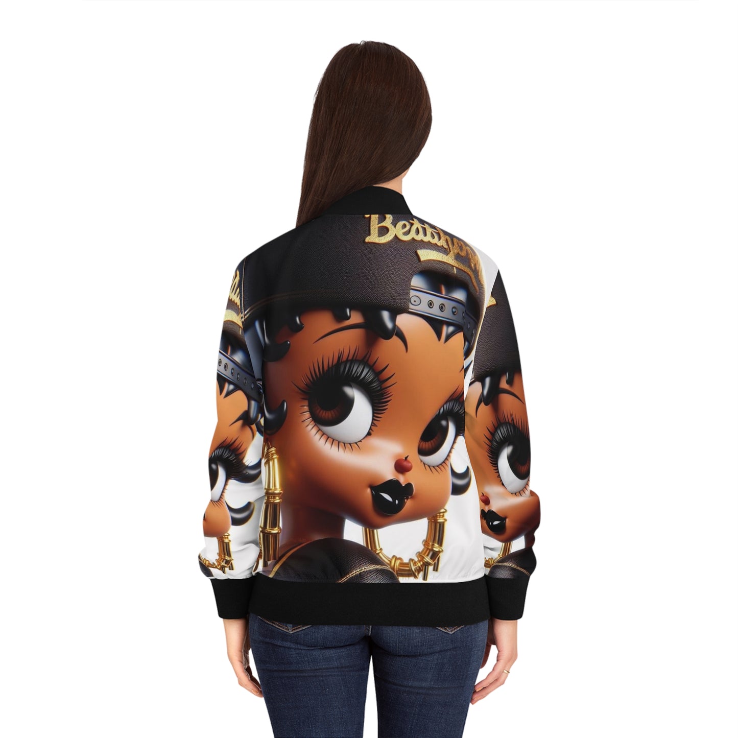 Betty Boop Women's Bomber Jacket (AOP)