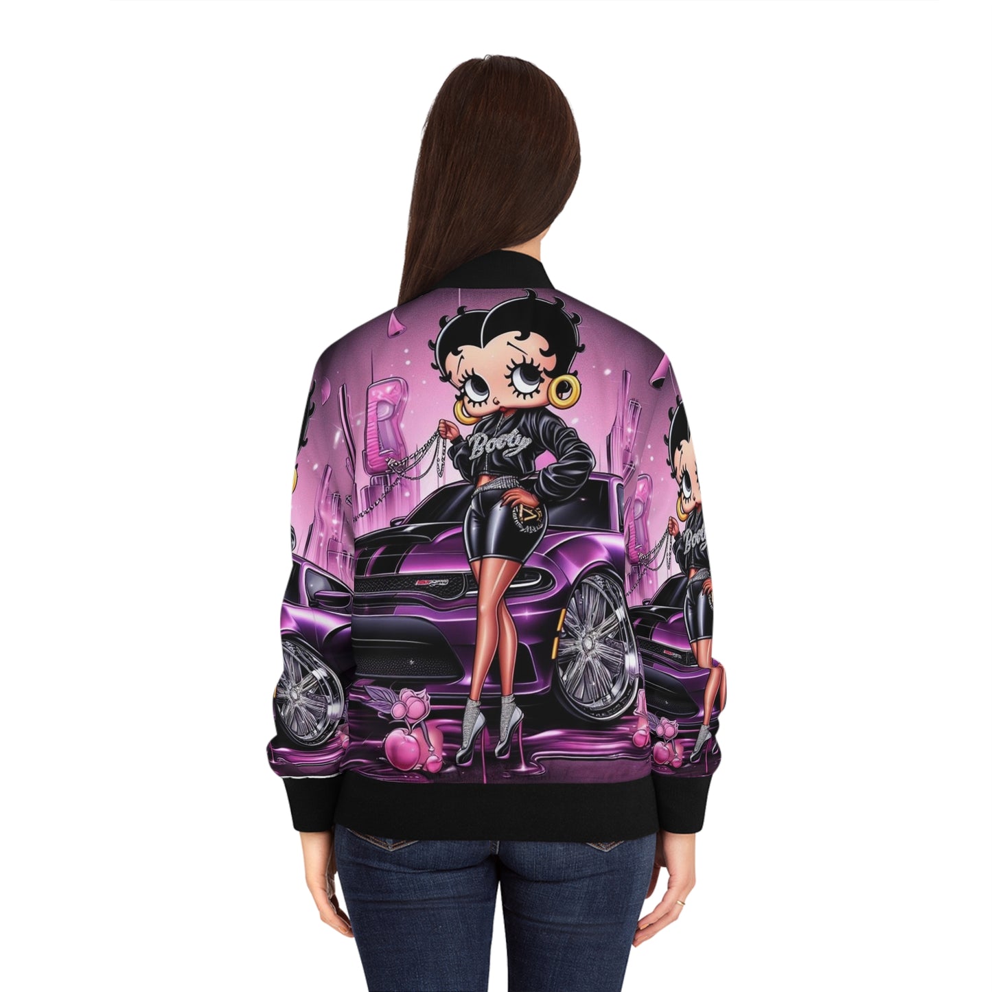 Betty Boop light weight Women's Bomber Jacket (AOP)