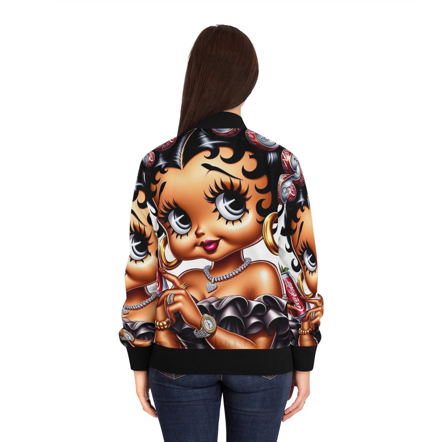 Betty Boop Women's Bomber Jacket (AOP)