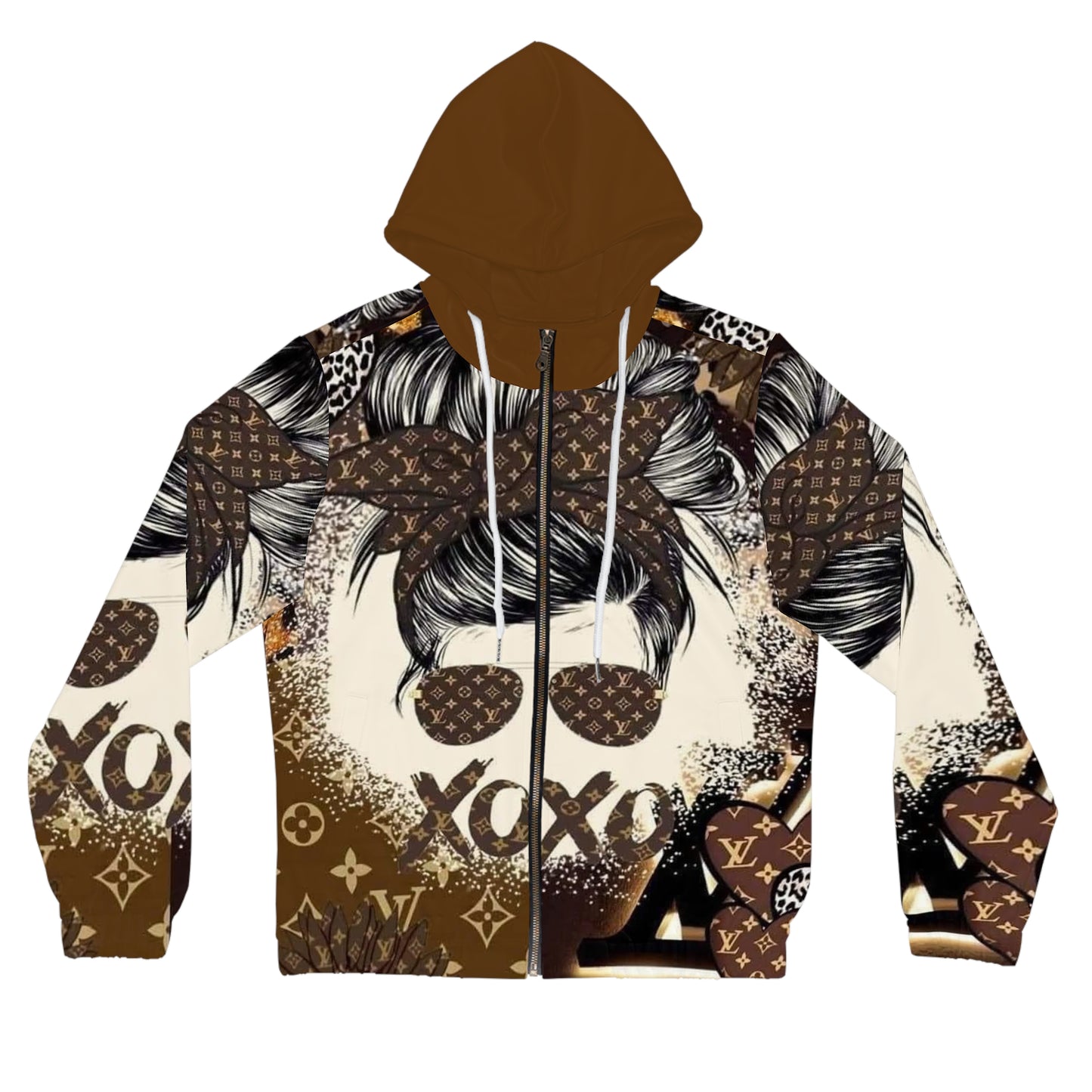 Designer Print Women’s Full-Zip Hoodie (AOP)