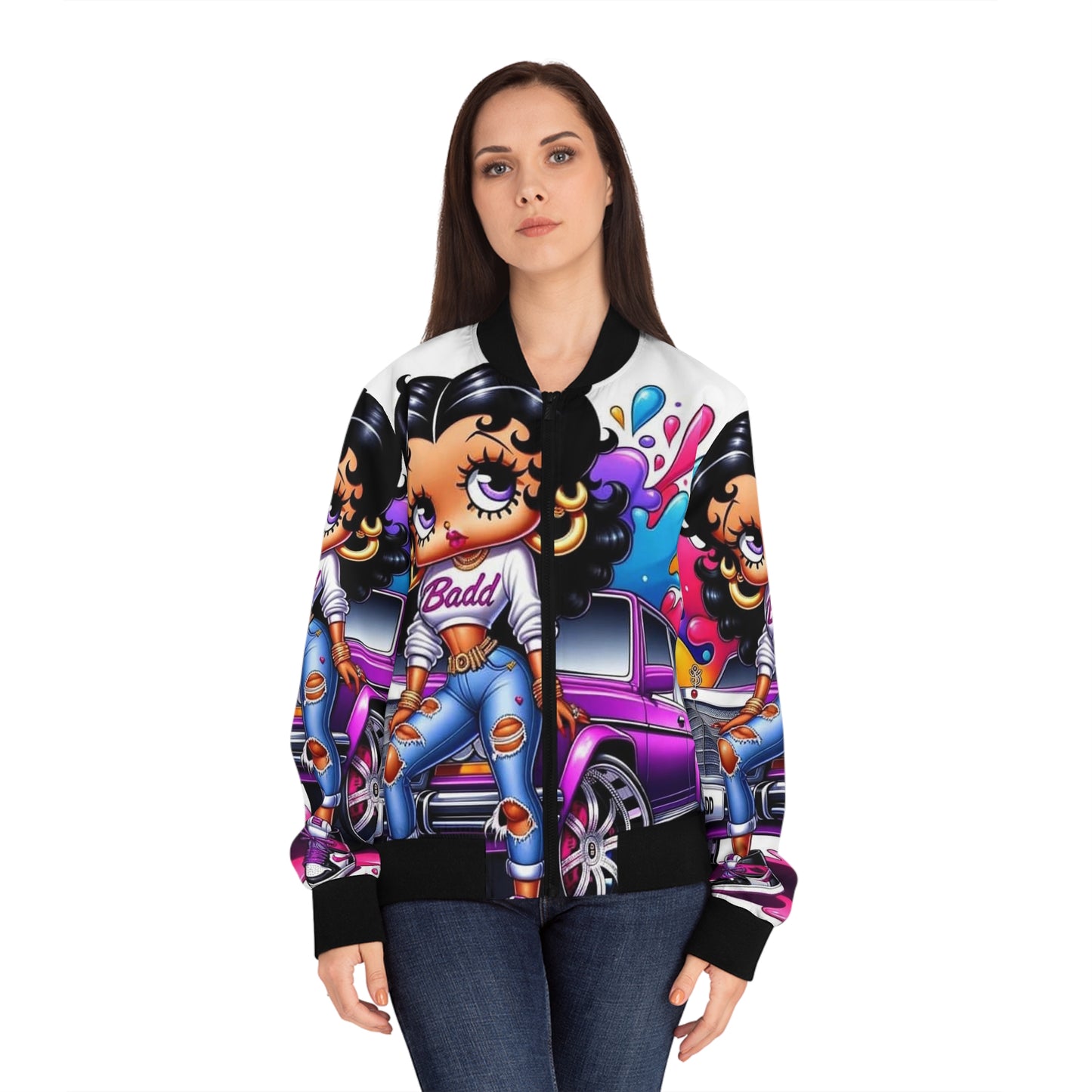 Betty Boop Light Weight Women's Bomber Jacket (AOP)