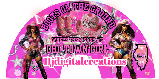 Chi town girl fan  template