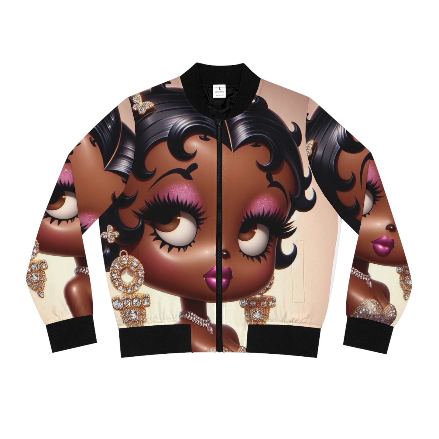 Betty Boop Women's Bomber Jacket (AOP)